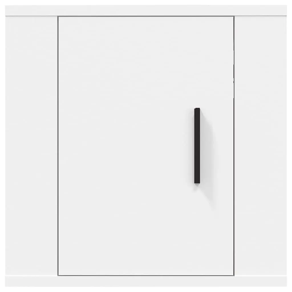 Wall Mounted TV Cabinet Engineered Wood 40x34.5x40cm White Storage Display Unit