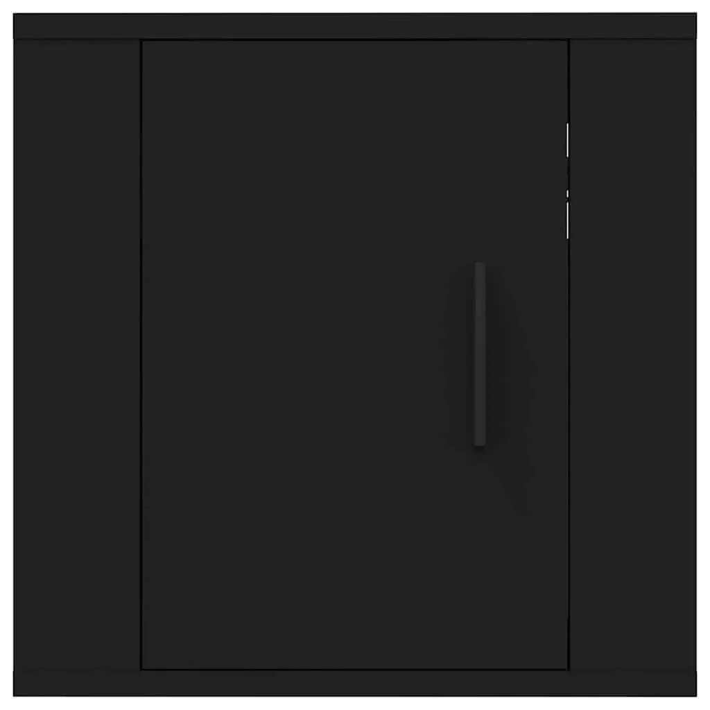 Wall Mounted Cabinet Engineered Wood Black 40x34.5x40cm Storage Unit Display Organizer