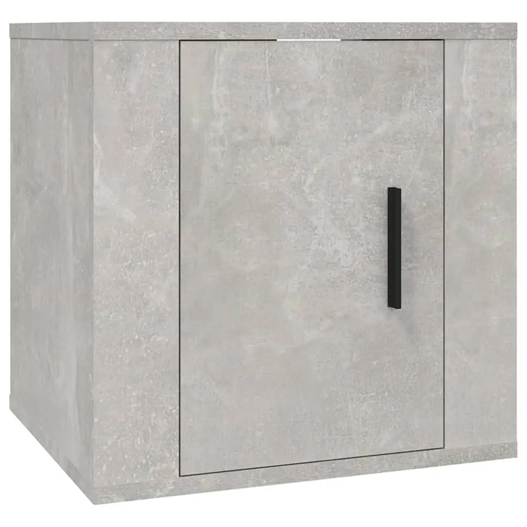 Wall Mounted Storage Unit Engineered Wood Grey Concrete 40x34.5x40cm TV Cabinet