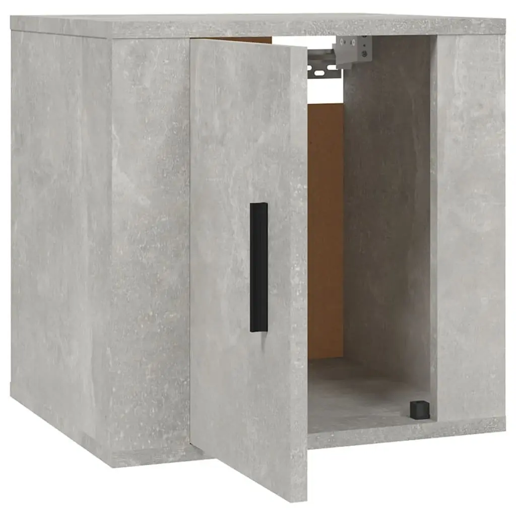 Wall Mounted Storage Unit Engineered Wood Grey Concrete 40x34.5x40cm TV Cabinet