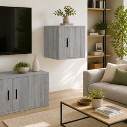 Versatile Grey Wall-Mounted TV Cabinet for Every Room