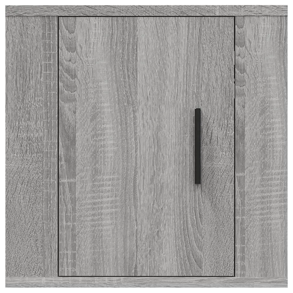 Wall Mounted TV Cabinet Grey Storage Unit Media Display Organizer 40x34.5x40cm