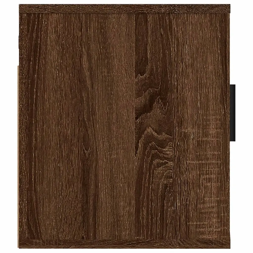Wall Mounted TV Cabinet 2 pcs Brown Oak Storage Media Unit Organiser Display