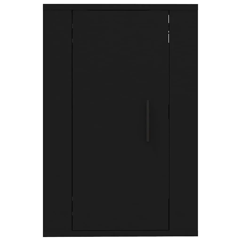 Wall Mounted TV Cabinet Engineered Wood Black 40x34.5x60cm