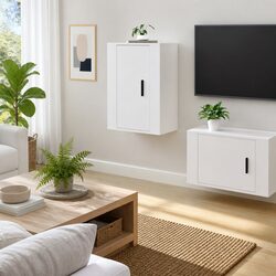 Versatile Wall Mounted Cabinet for Media and Decor