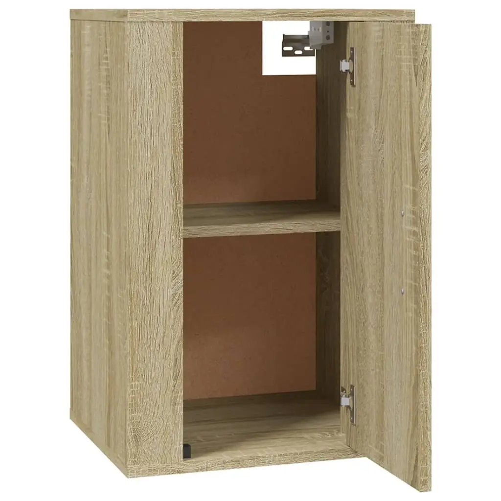 Wall Mounted TV Cabinet Brown Media Storage Unit Floating Shelves Display Stand