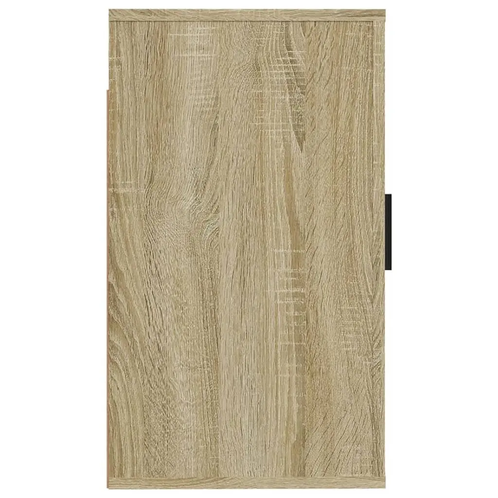 Wall Mounted TV Cabinet 2 Pieces Sonoma Oak Storage Media Unit Floating Display