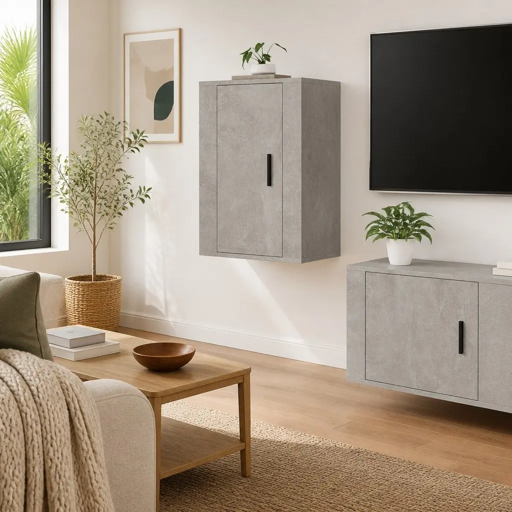 Wall-Mounted Cabinet for Media and More