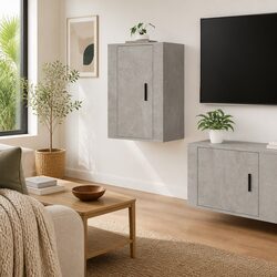 Versatile Wall-Mounted Cabinet for Media and More