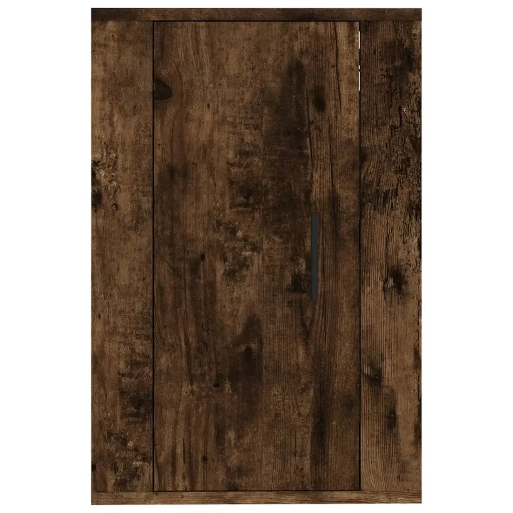 Wall Mounted Media Storage Unit Floating Cupboard Engineered Wood Brown Smoked Oak 40x34.5x60cm