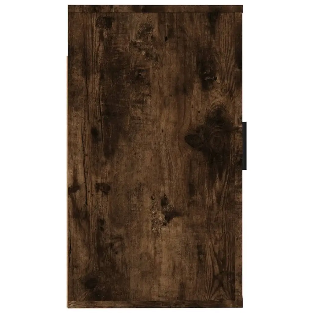Wall Mounted Media Storage Unit Floating Cupboard Engineered Wood Brown Smoked Oak 40x34.5x60cm