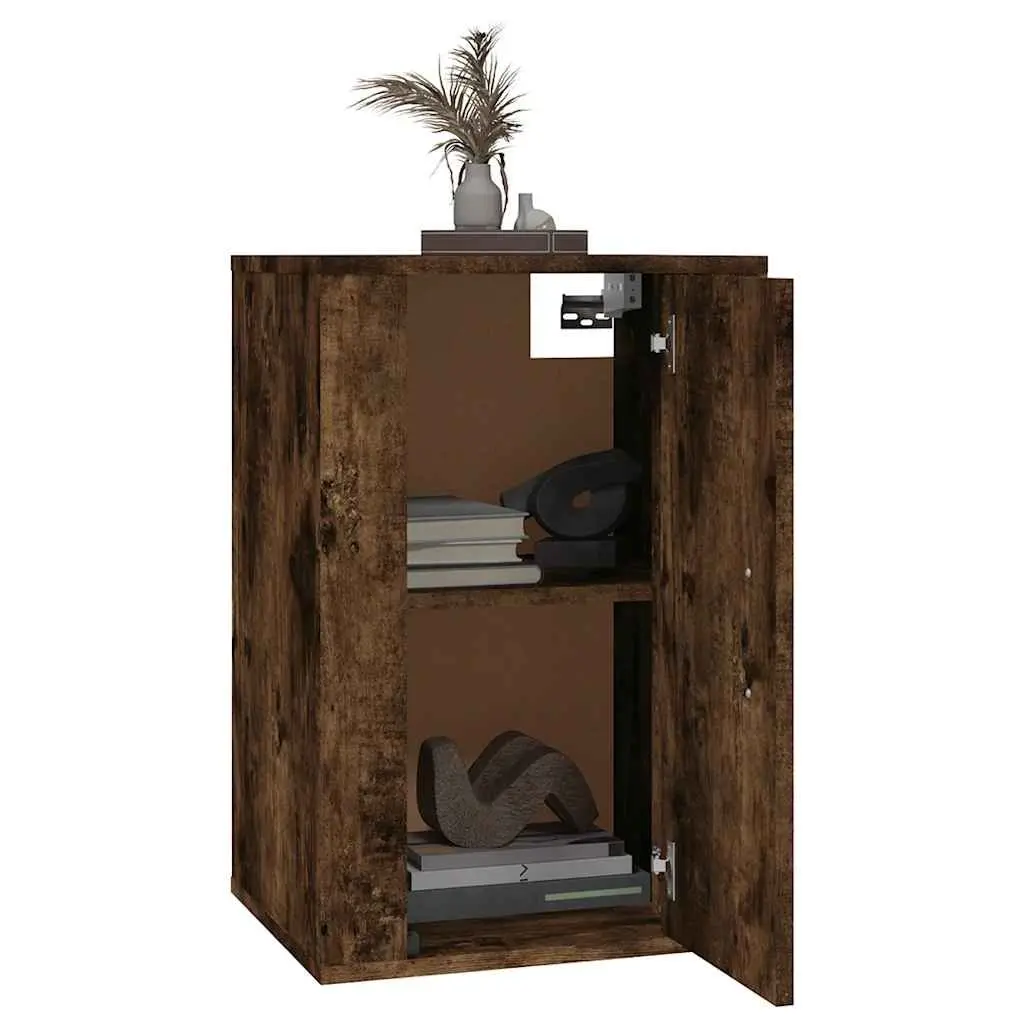 Wall Mounted TV Cabinet Engineered Wood 40x34.5x60cm Brown Storage Unit