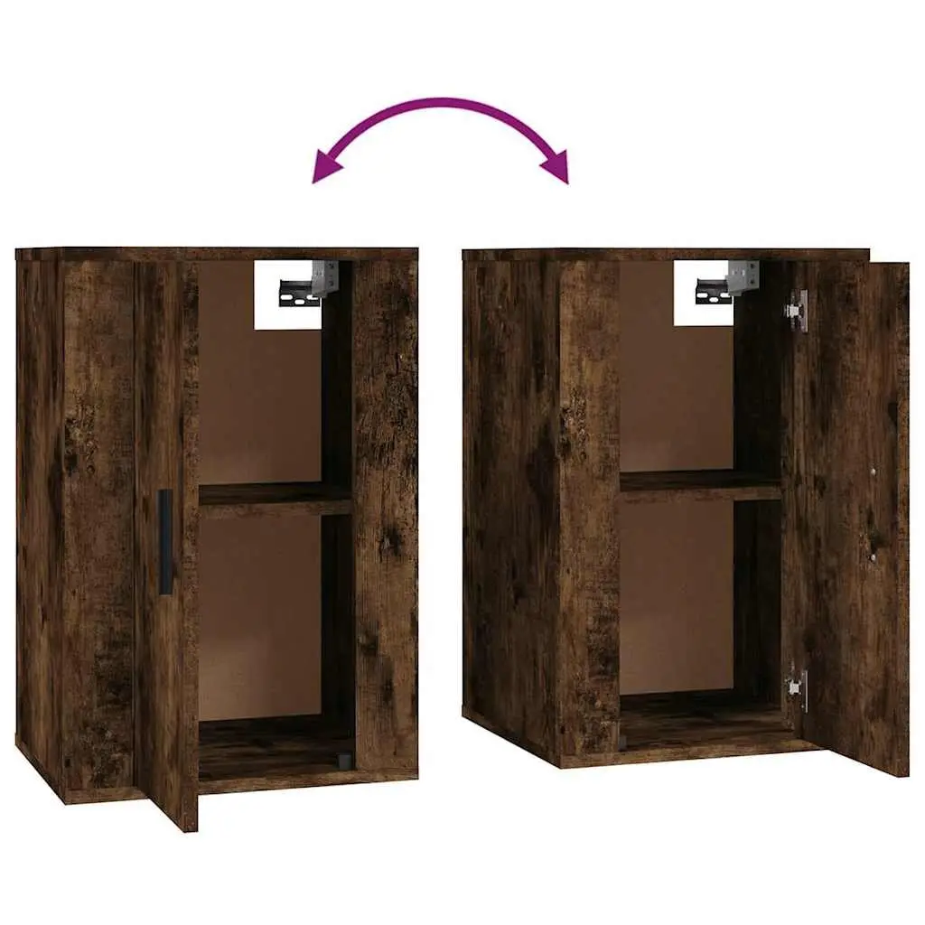 Wall Mounted TV Cabinet Engineered Wood 40x34.5x60cm Brown Storage Unit