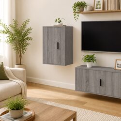 Practical Grey Sonoma Wall Mounted TV Cabinet for Your Home