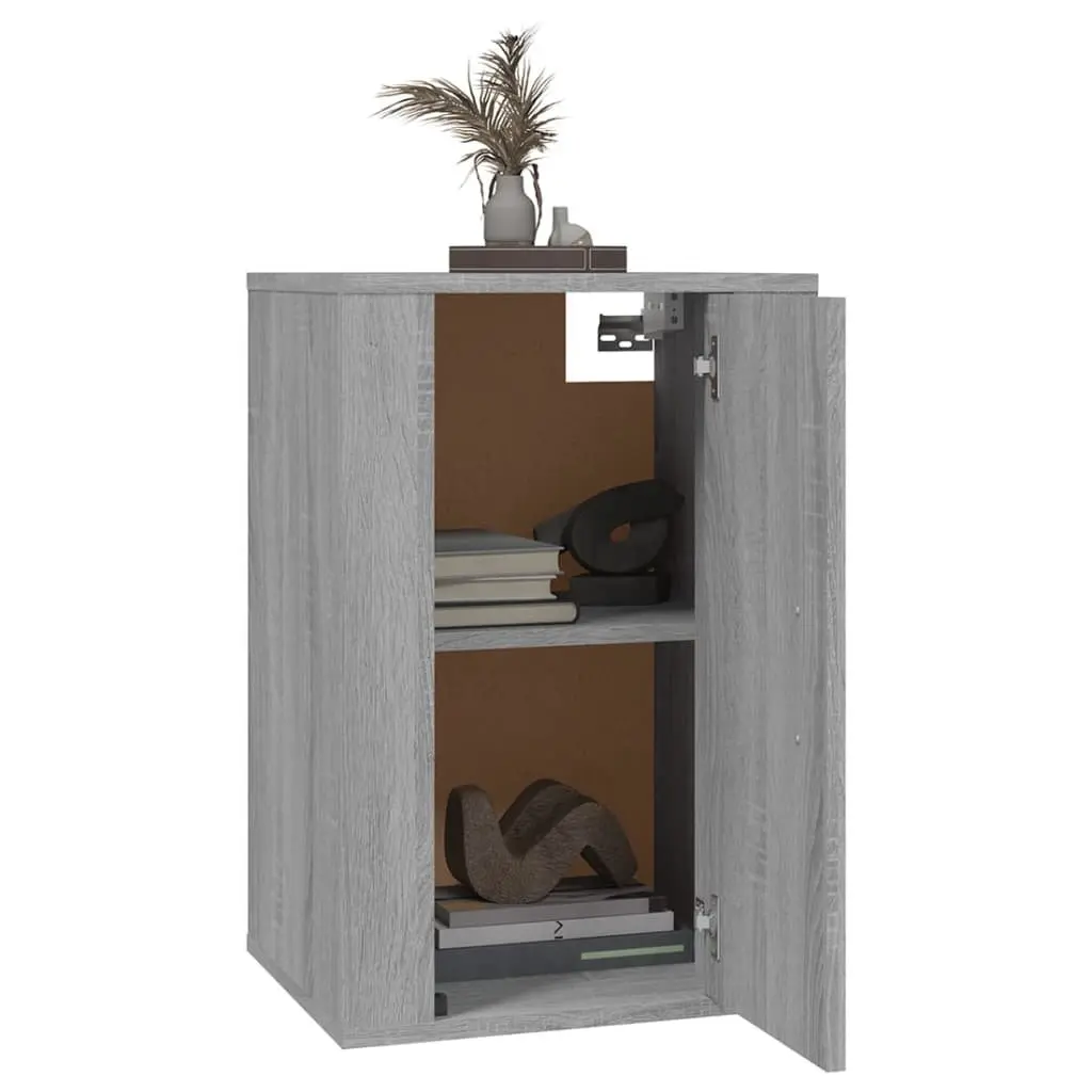 Wall Mounted TV Cabinet Engineered Wood 40 x 34.5 x 60 cm Grey Sonoma Storage Unit