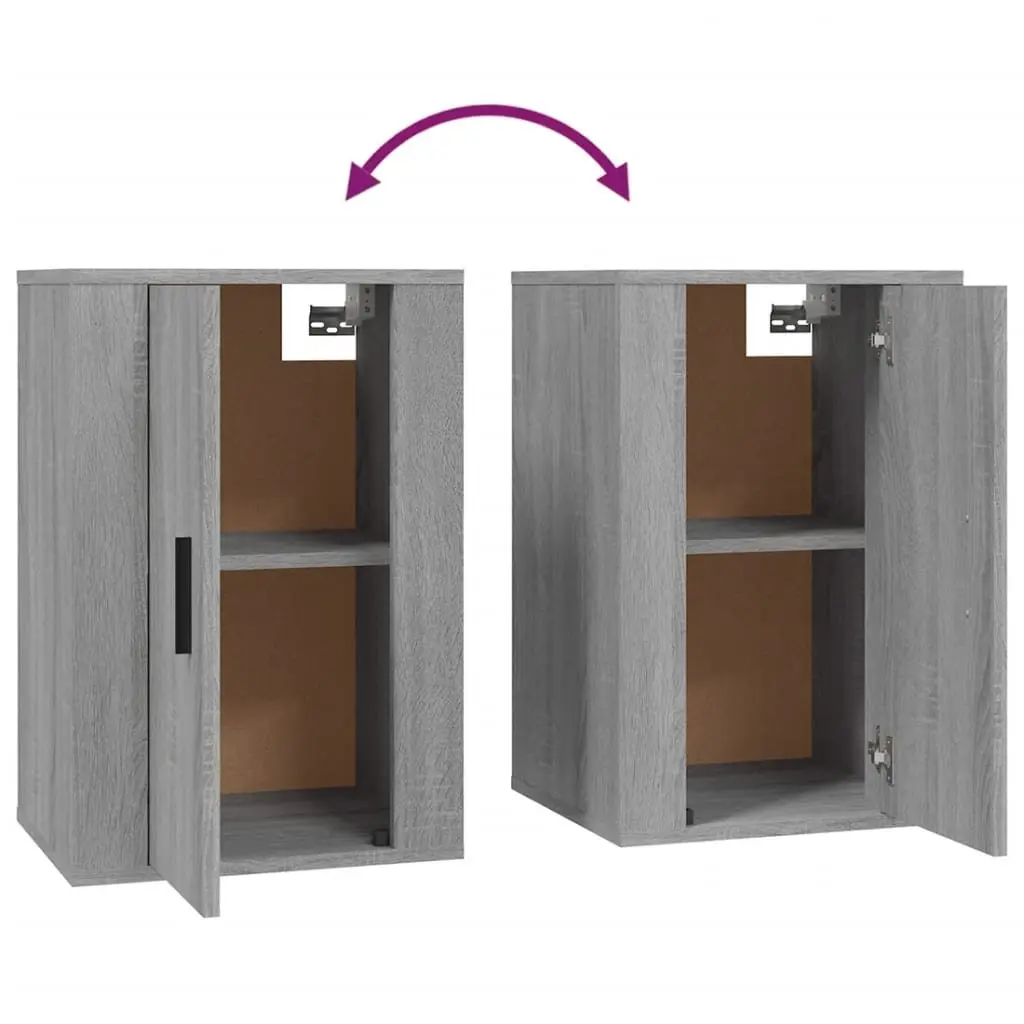 Wall Mounted TV Cabinet Engineered Wood 40 x 34.5 x 60 cm Grey Sonoma Storage Unit