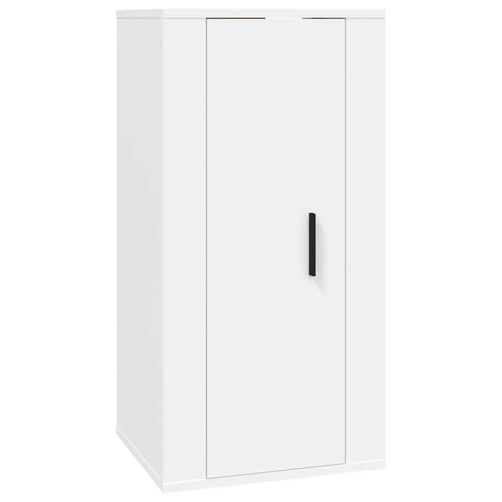 Wall Mounted Storage Unit TV Cabinet Engineered Wood 40x34.5x80cm White