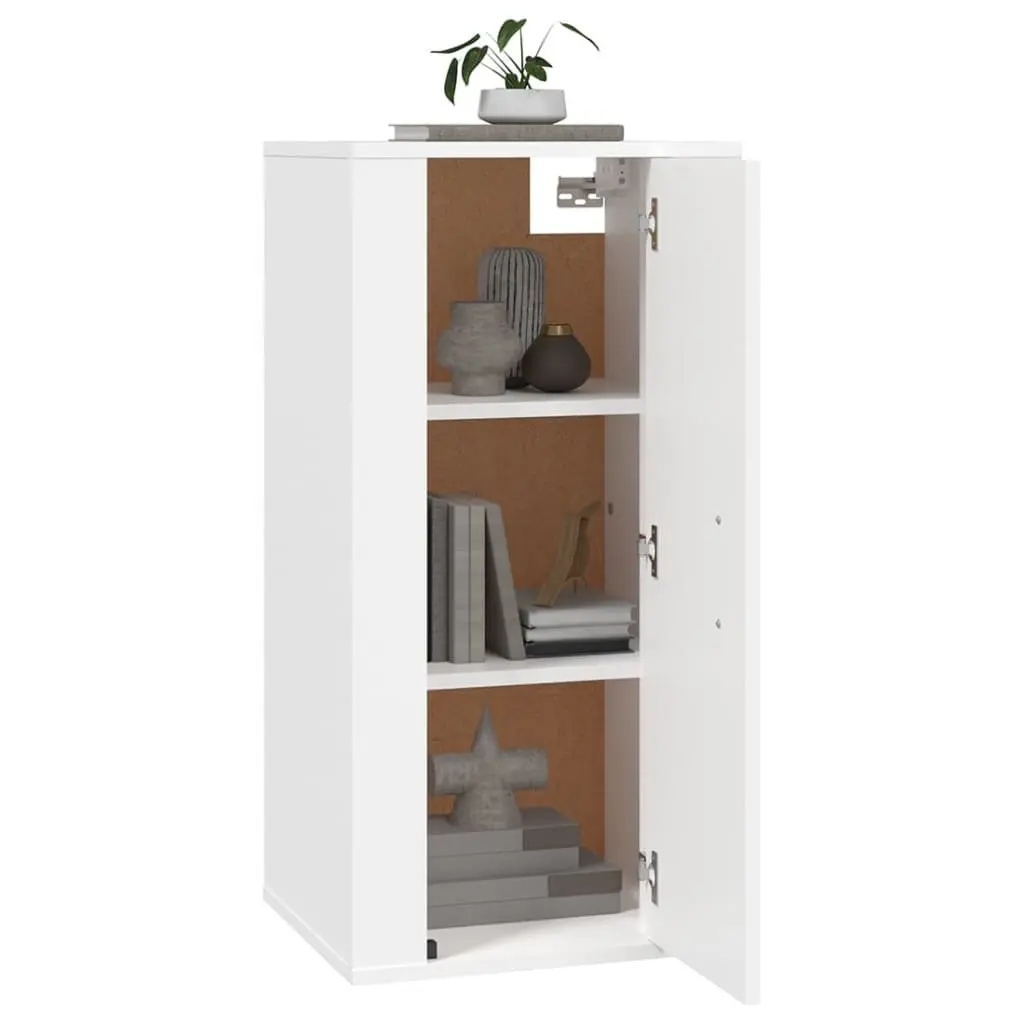 Wall Mounted Storage Unit TV Cabinet Engineered Wood 40x34.5x80cm White