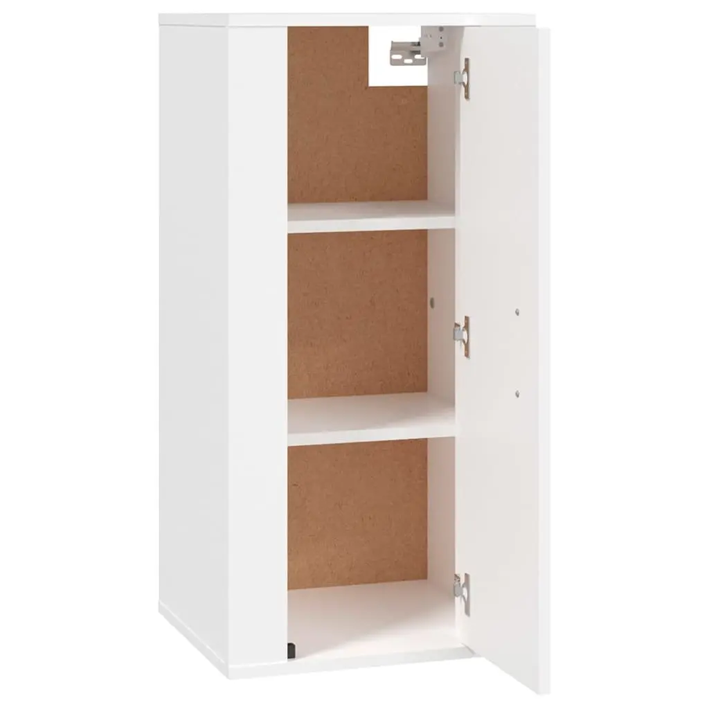 Wall Mounted Storage Unit TV Cabinet Engineered Wood 40x34.5x80cm White