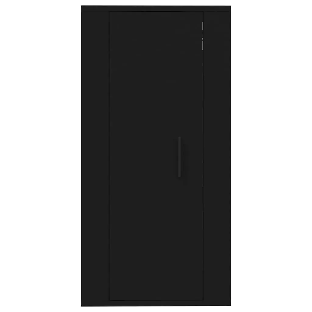 Wall Mounted TV Cabinet Black Storage Media Display Unit 40x34.5x80cm
