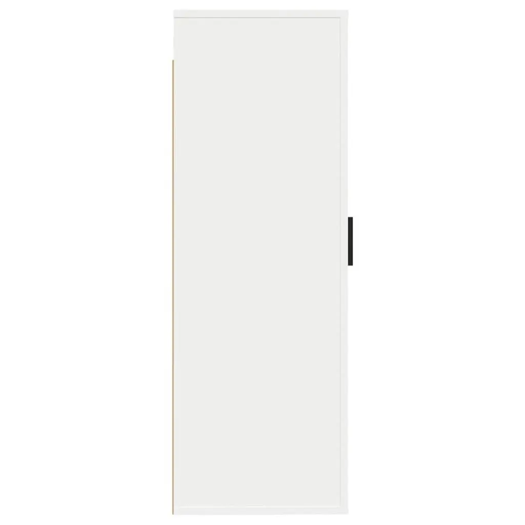 Wall Mounted Storage Cabinet Engineered Wood White 40x34.5x100cm Media Display Unit