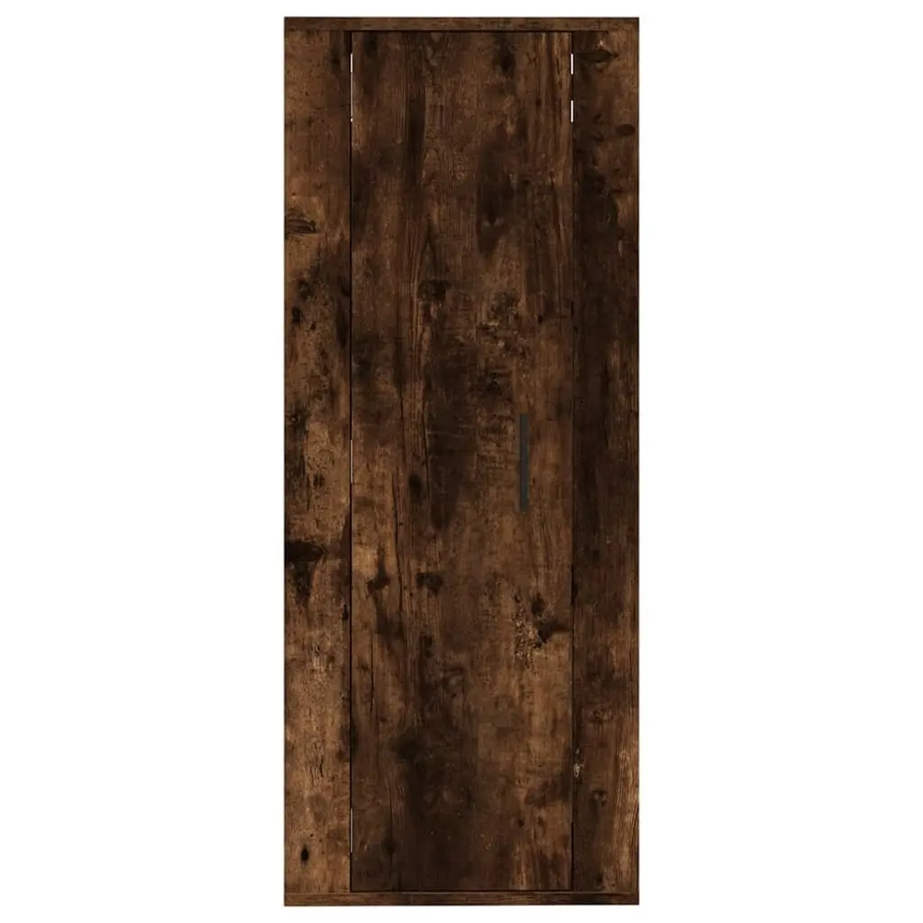 Wall Mounted Media Unit Brown Engineered Wood Storage Cabinet 40x34.5x100cm for Living Room Bedroom