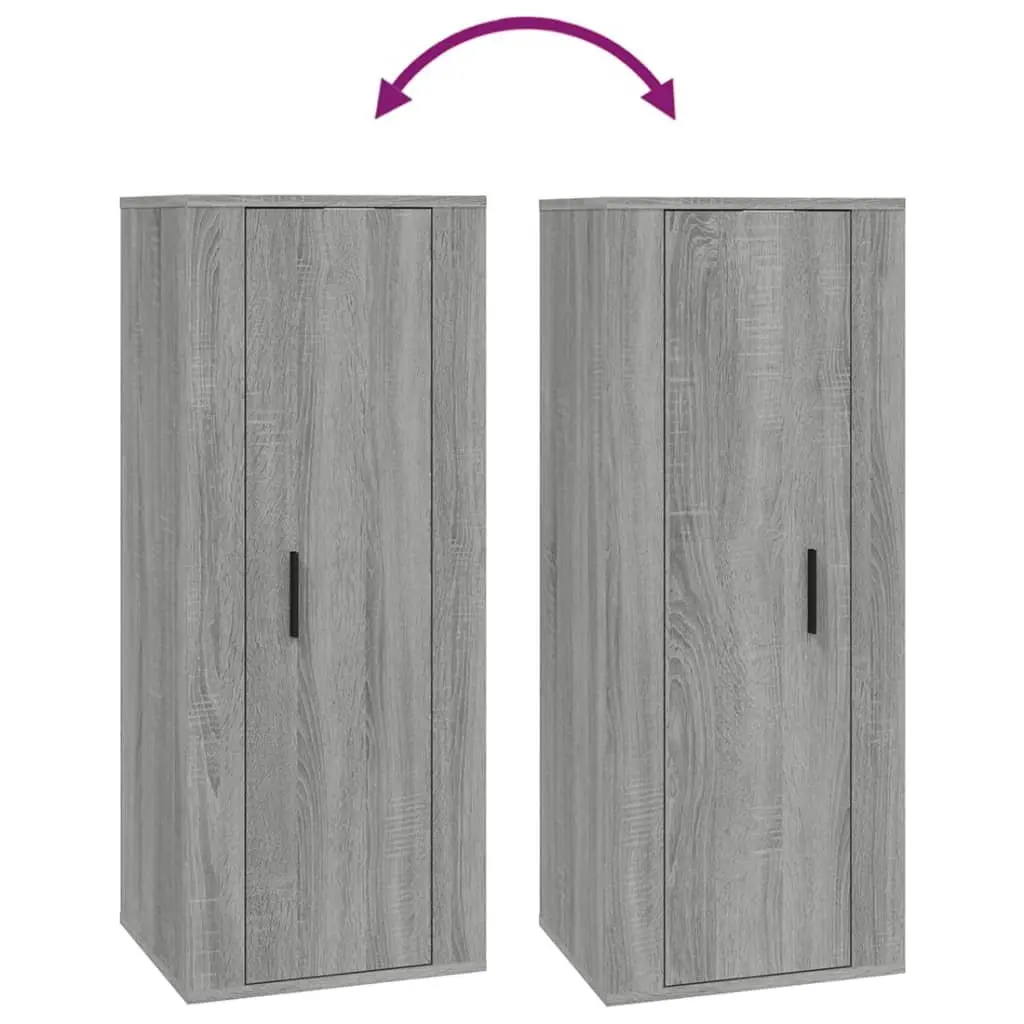 Wall Mounted TV Cabinet Grey Sonoma 40x34.5x100cm Storage Unit Media Stand