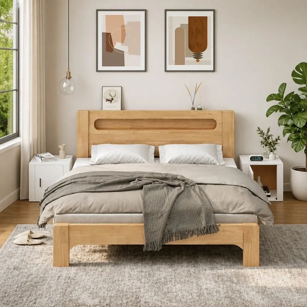 Bedside Cabinets 2 pcs White Engineered Wood Bedside Storage Table 50x39x47cm