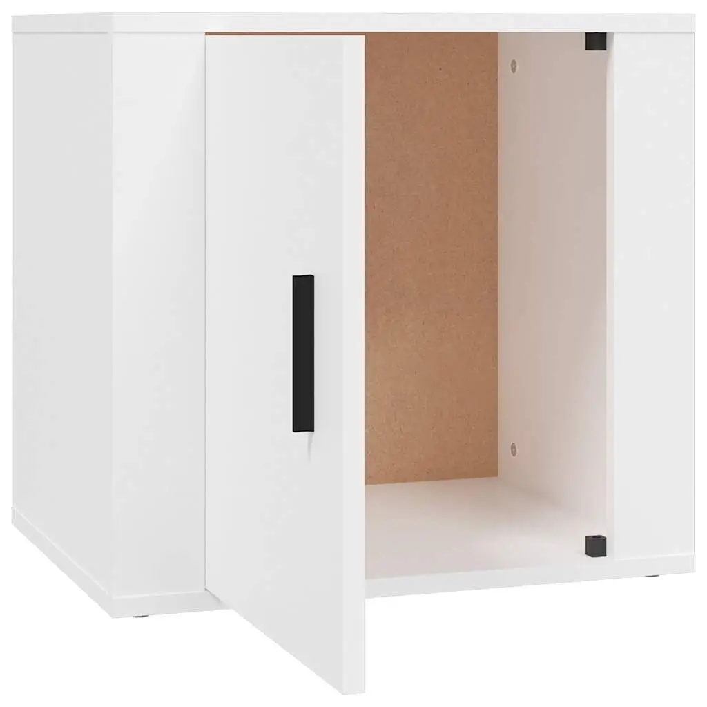 Bedside Cabinets 2 pcs White Engineered Wood Bedside Storage Table 50x39x47cm