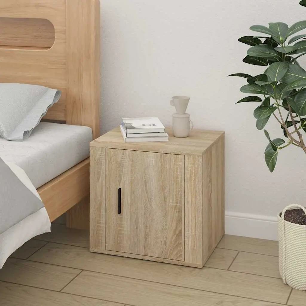 Bedside Cabinets 2 pcs Brown Storage Side Tables Bedroom Furniture Organiser