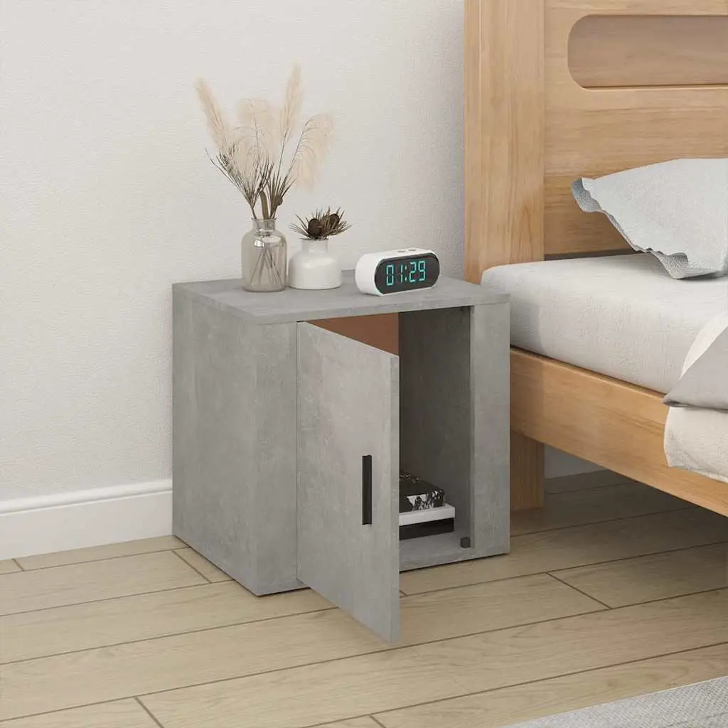 Bedside Cabinet Engineered Wood 50 x 39 x 47 cm Grey
