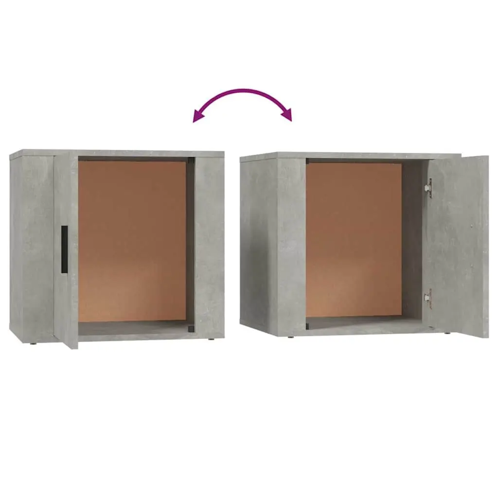 Bedside Cabinet Engineered Wood 50 x 39 x 47 cm Grey