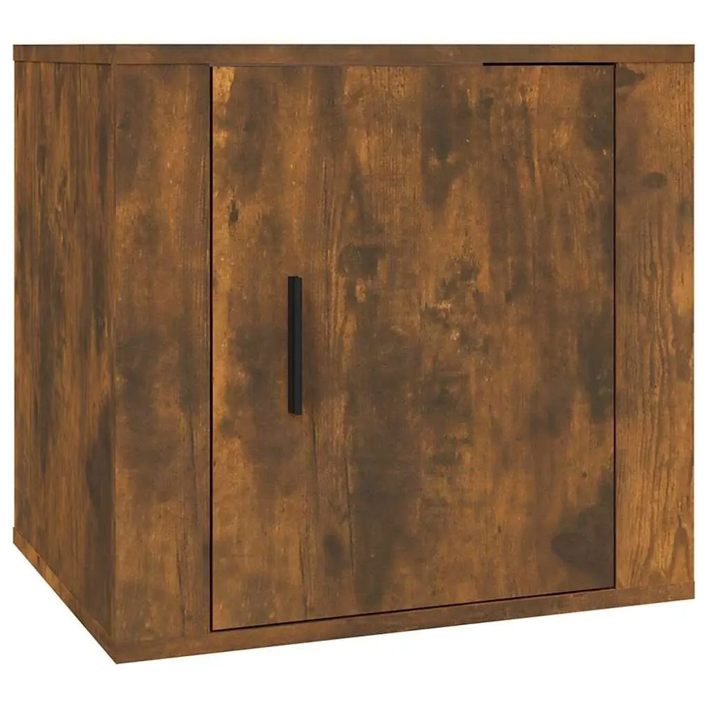 2 Piece Bedside Cabinets Engineered Wood Brown Storage Units Nightstand Furniture