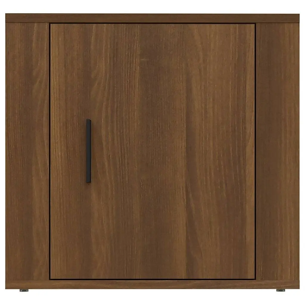 Bedside Cabinets Engineered Wood 50 x 39 x 47 cm Brown Oak 2 Piece Storage Furniture Nightstand