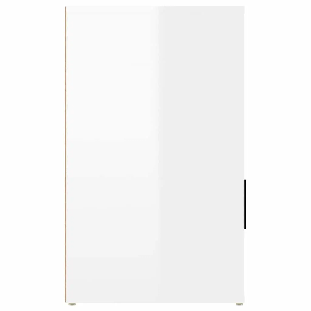 High Gloss White Nightstand Cabinet
