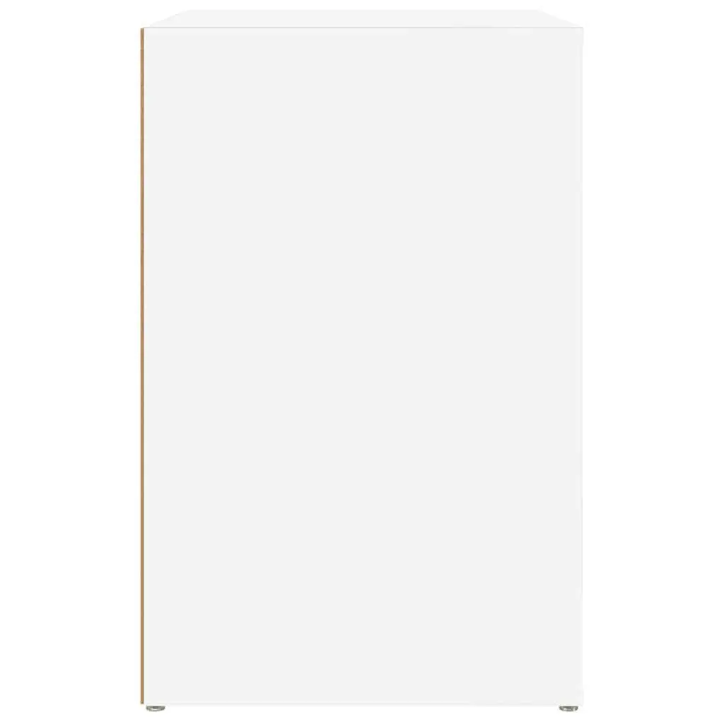 Shoe Cabinet Engineered Wood 130cm White 2 Compartments