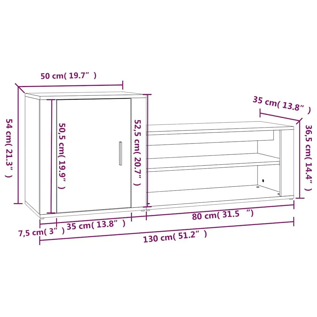 Black Shoe Cabinet with 2 Compartments for Home Use