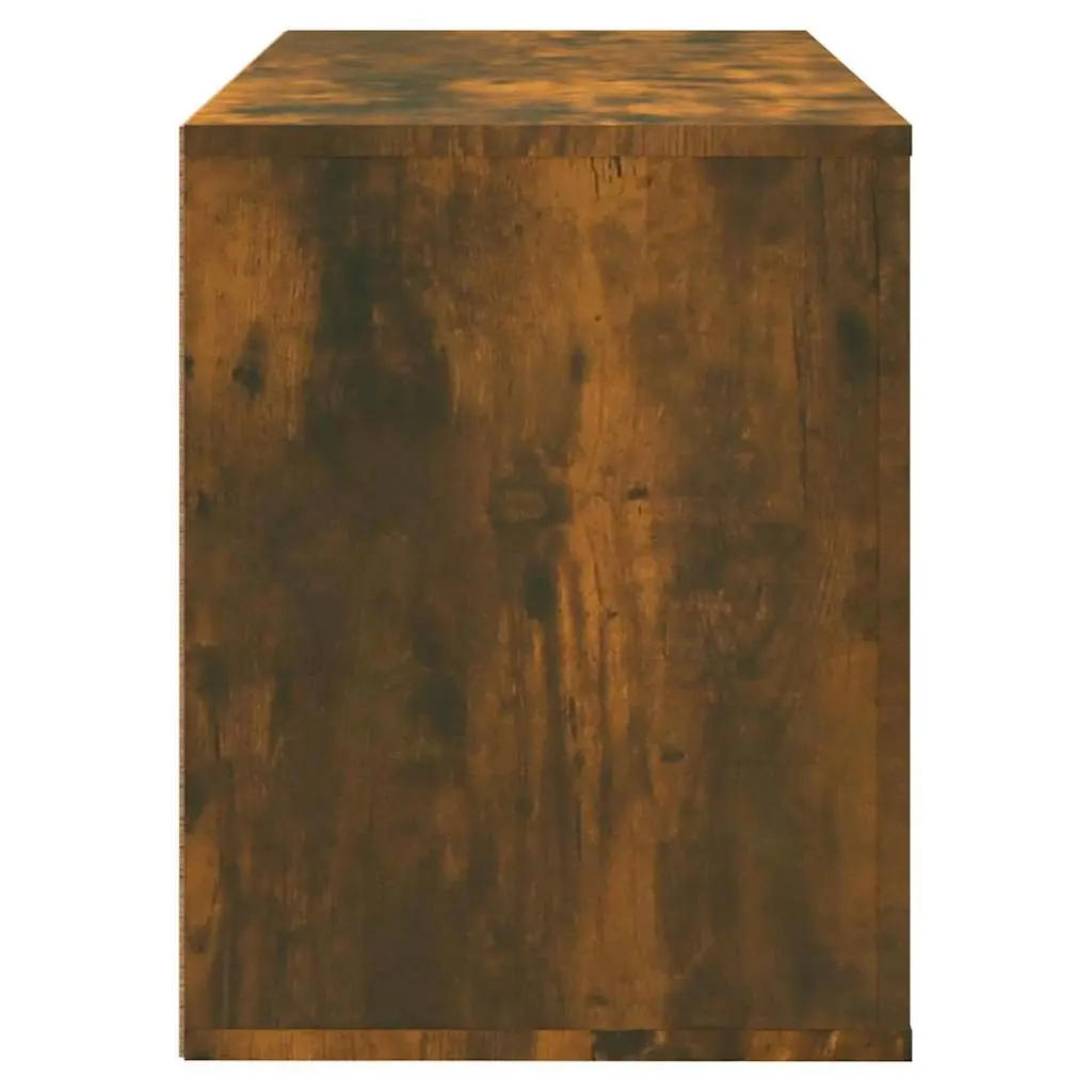 Shoe Organiser Cabinet Engineered Wood Brown 80x35x45cm with Compartments for Home Storage