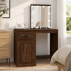 Functional Dressing Table with LED Mirror for Daily Use