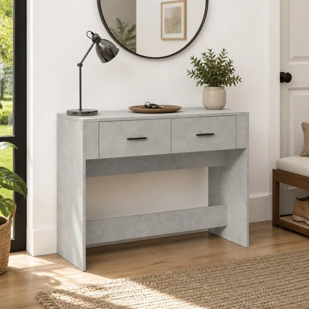 Console Table Engineered Wood 100cm Grey