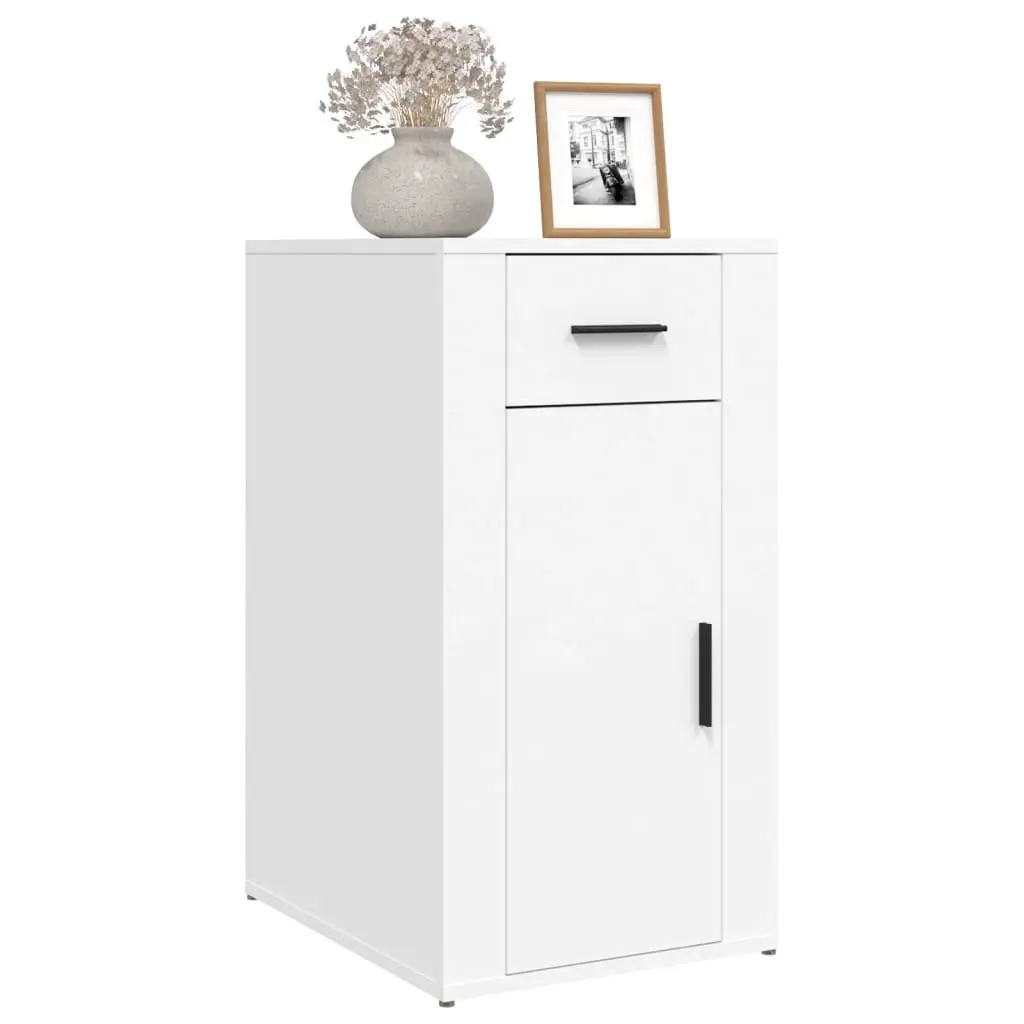 White Desk Cabinet for Home and Office Use