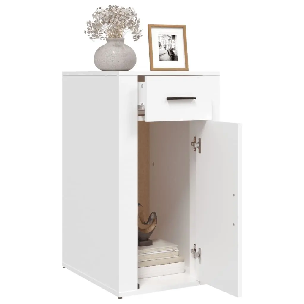 White Desk Cabinet for Home and Office Use