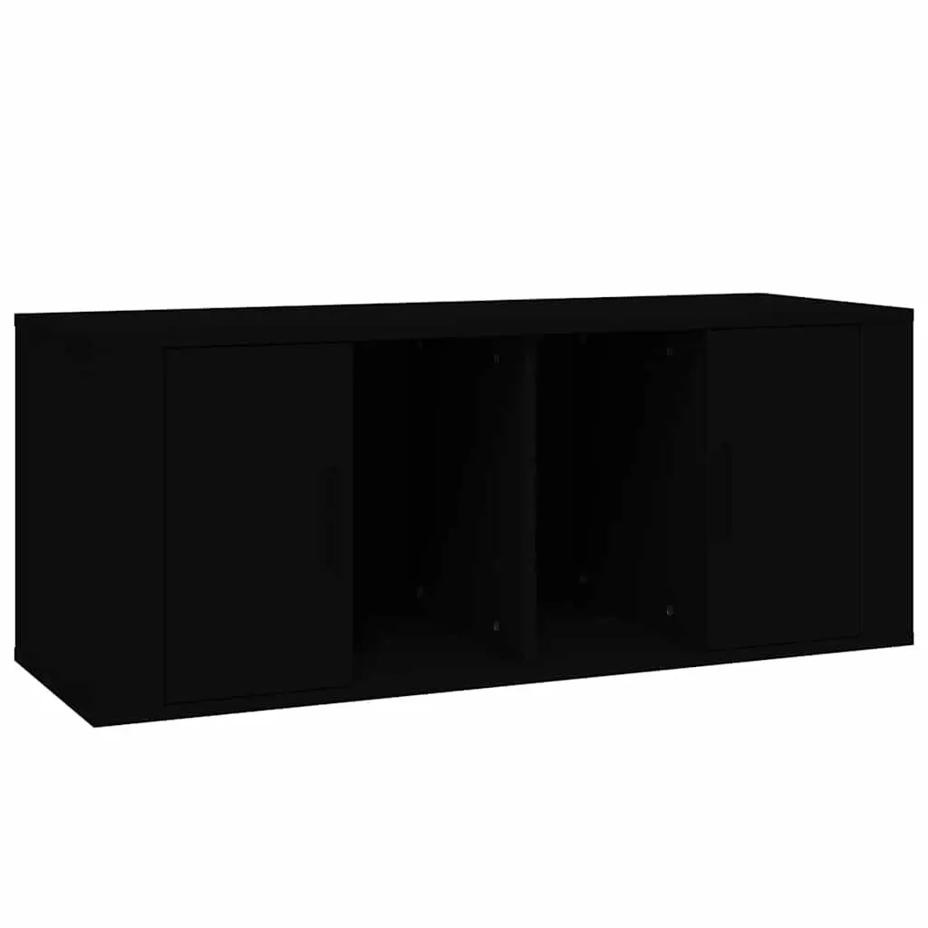 TV Cabinet Engineered Wood 100x35x40 cm Black