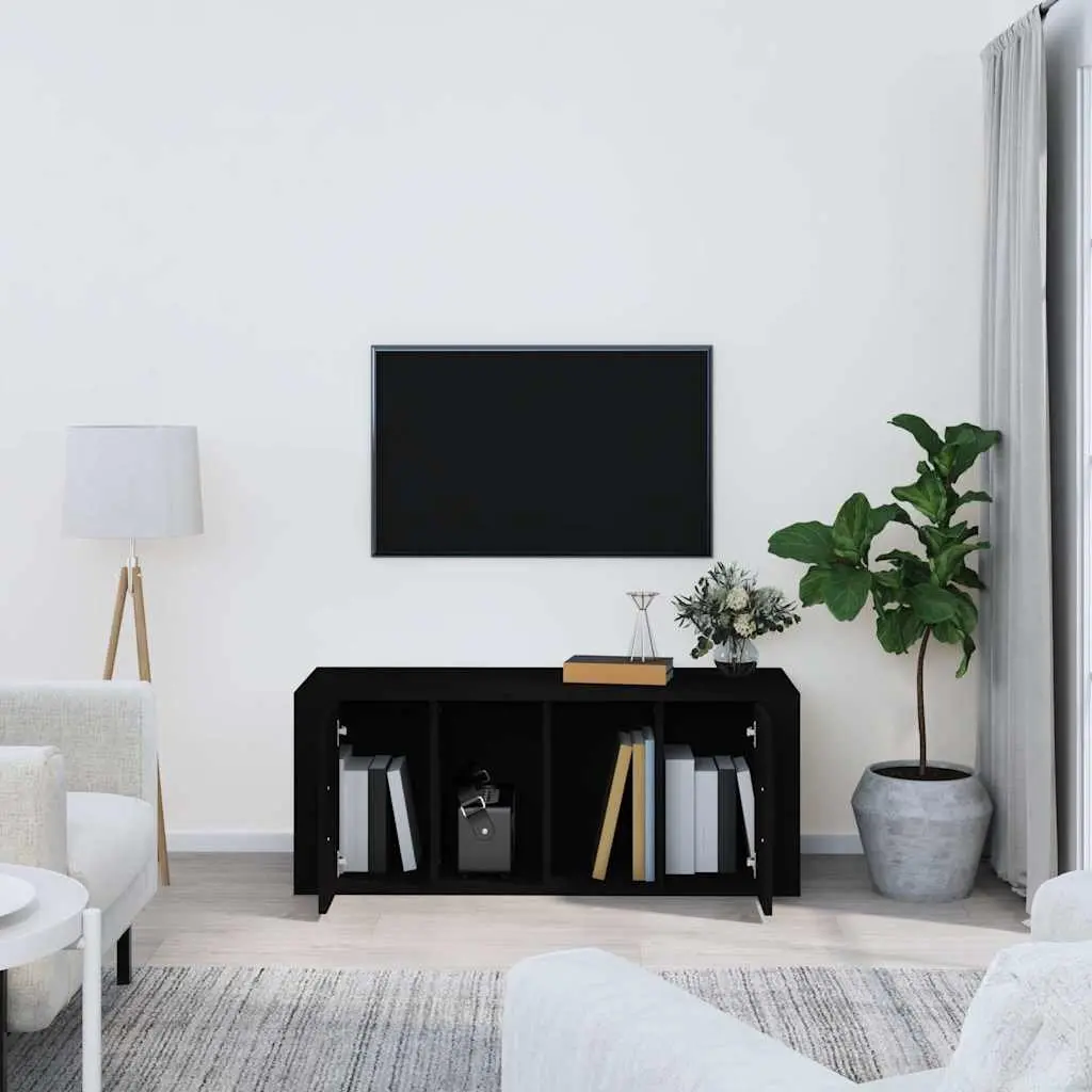 TV Cabinet Engineered Wood 100x35x40 cm Black