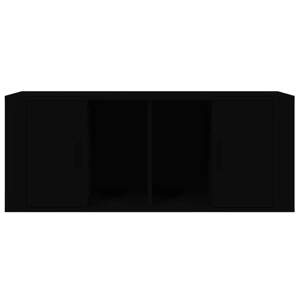 TV Cabinet Engineered Wood 100x35x40 cm Black