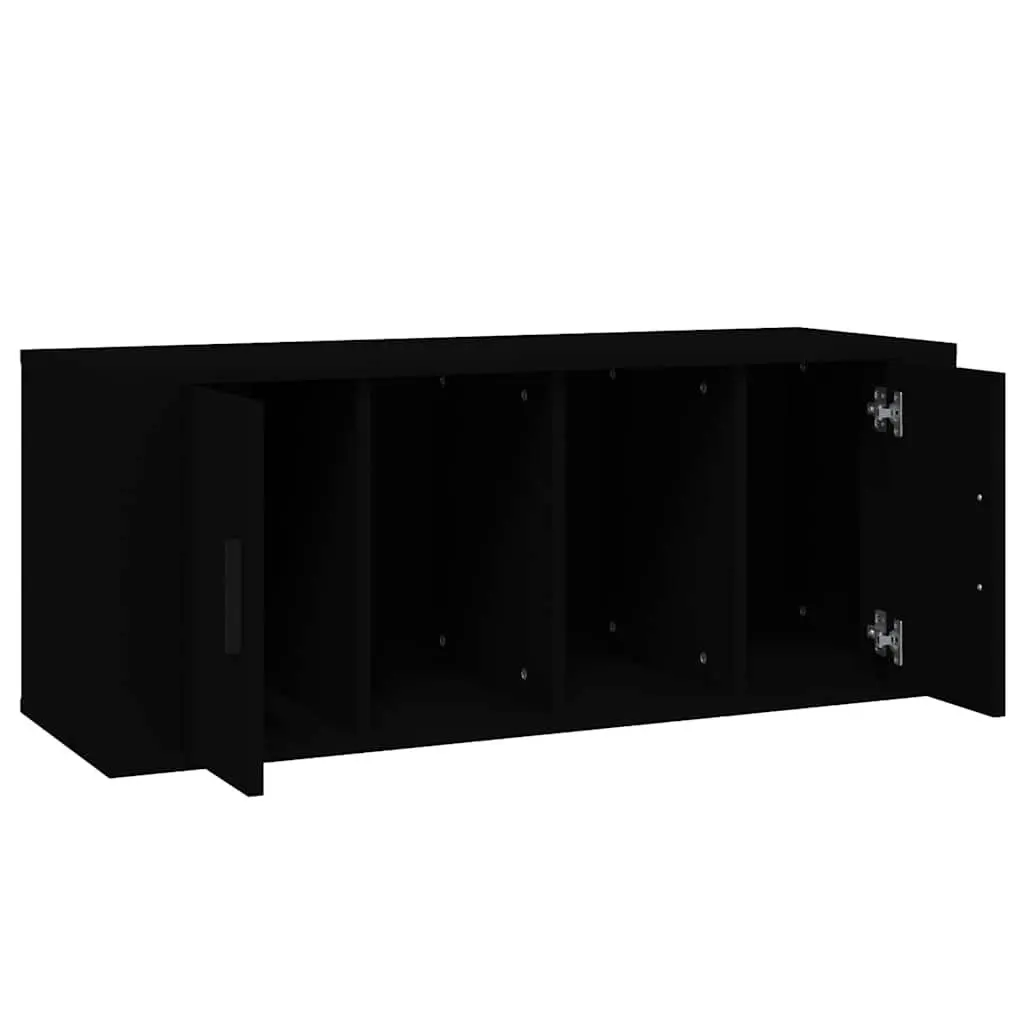 TV Cabinet Engineered Wood 100x35x40 cm Black