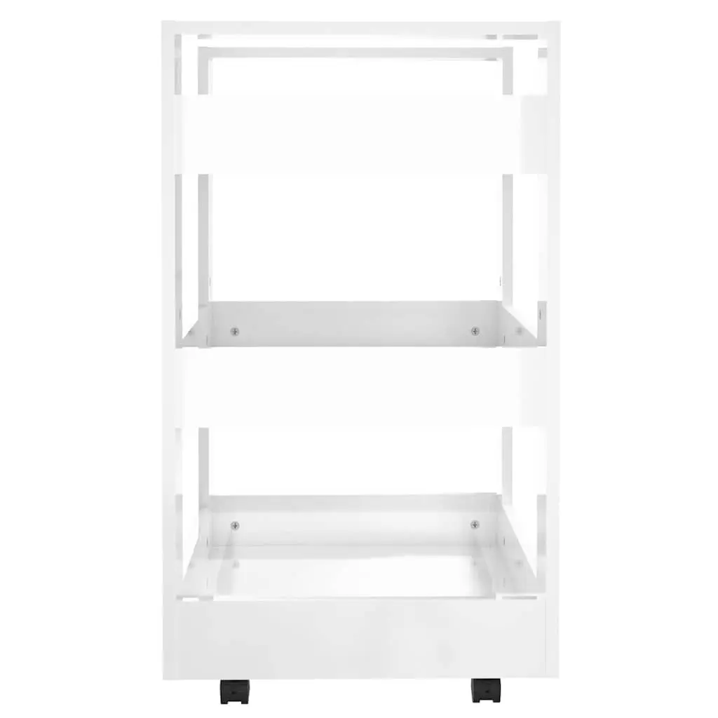Mobile Kitchen Trolley 60x45x80cm White Organizer