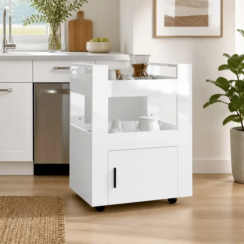 Kitchen Trolley with Mobile Shelving 60x45x80cm