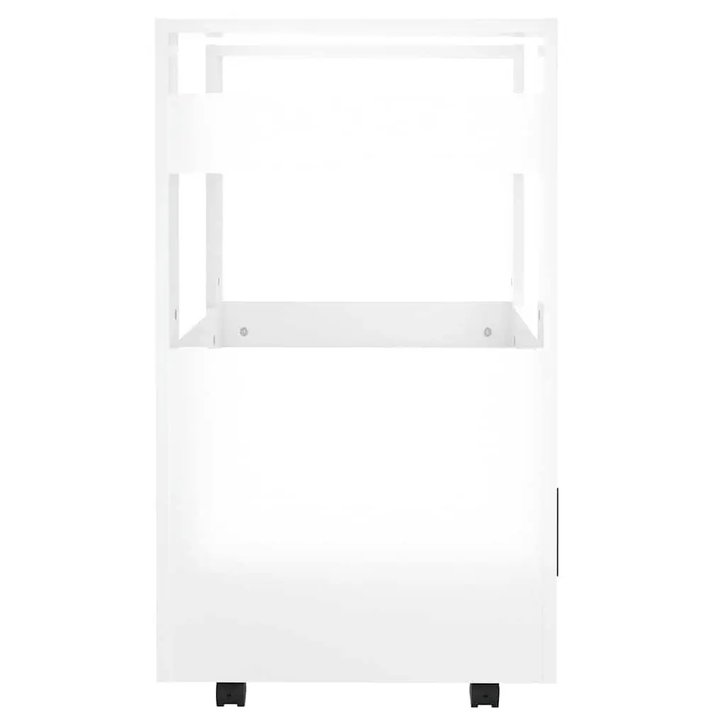 Kitchen Trolley Storage Cart Engineered Wood 60x45x80cm White