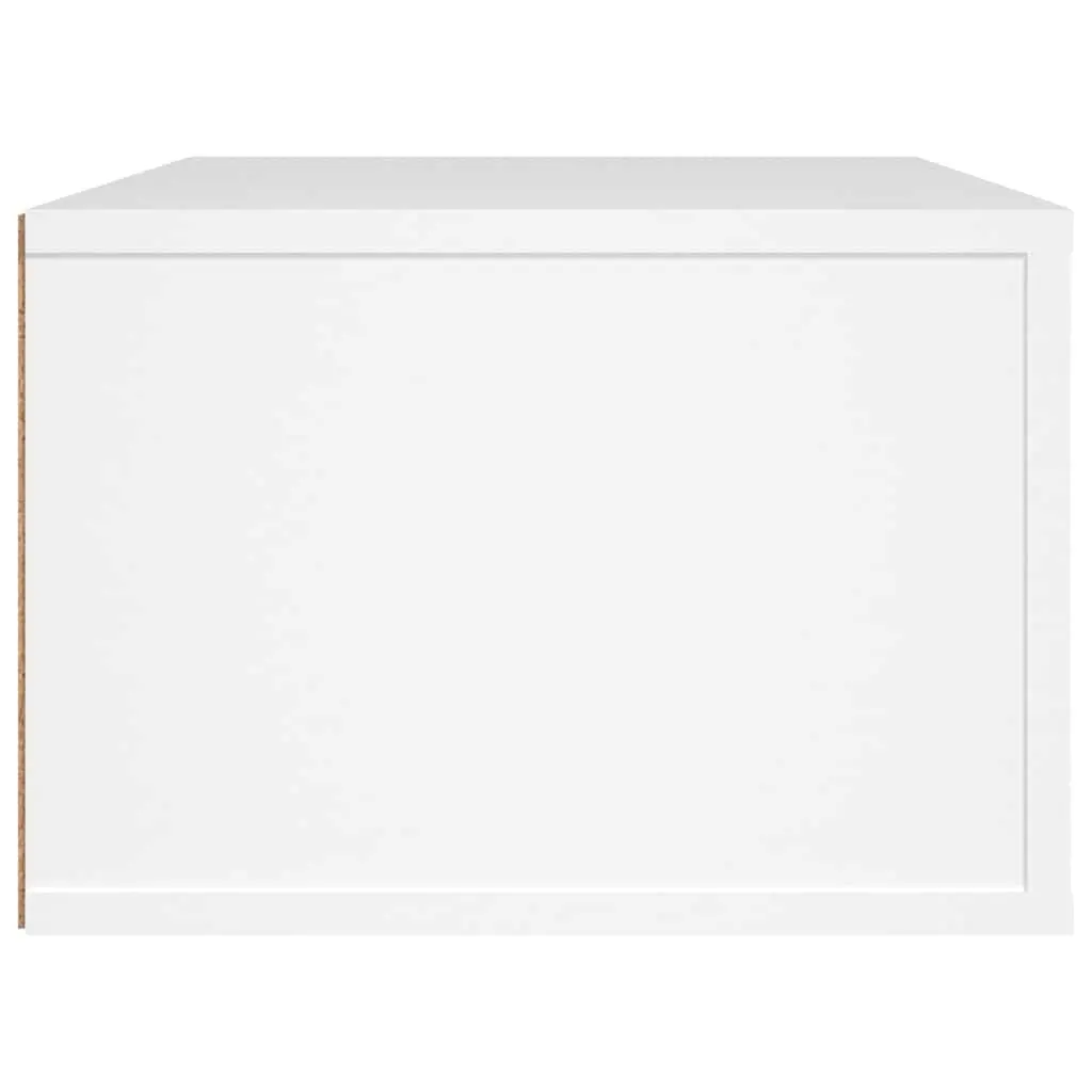 Hanging TV Cabinet Engineered Wood Wall-Mounted Media Storage Unit White 80 x 36 x 25 cm